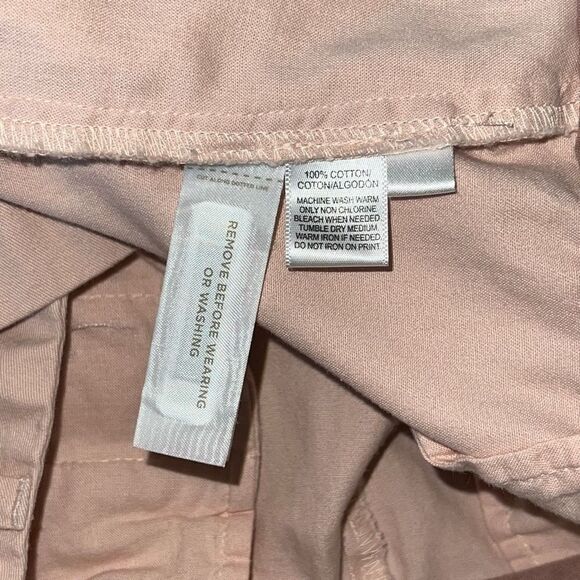 Loft 4" Chino Shorts Women’s 10 Pink Cotton Mid Rise Flat Front Slant Pocket - Picture 6 of 6